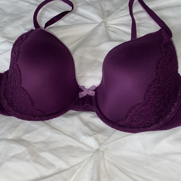 Victoria's Secret Purple Lined Perfect Coverage Lace Bra 34C Like New Fall Color - Picture 16 of 17